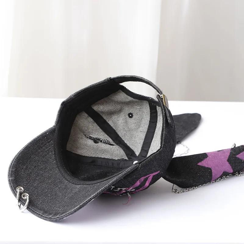 New fashion girl jeans long rabbit ears Cowboy baseball hat wash graffiti hip hop cap Women Men Party team baseball cap