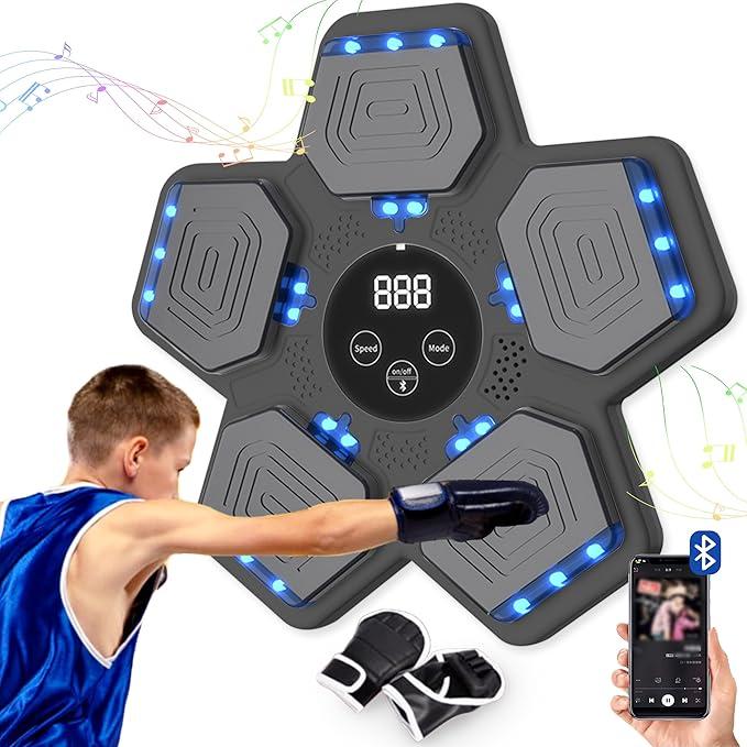 Christmas gifts , Musical Boxing Machine, Smart Musical Boxing Trainer with Boxing Gloves, Electronic Boxing Target for Home, Indoor and Gym Professional Boxing Training