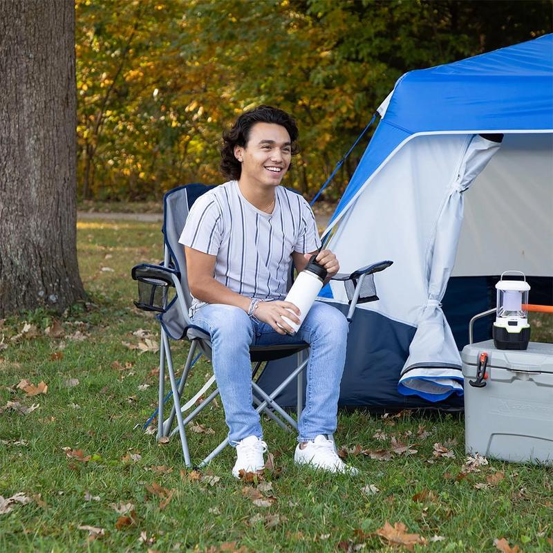 Ozark Trail Oversized Quad Camping Chair, Blue Cove