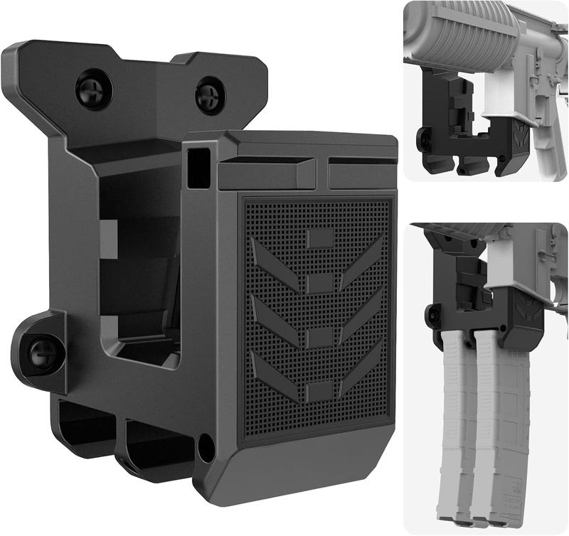 Gun Wall Mount for 223 5.56 Rifle + Double PMAG Magazine Holder,AR Wall Mount Rifle Display,Rifle Wall Rack Runner Mount