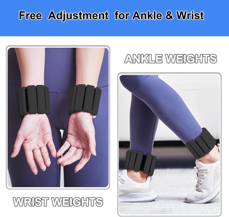 1.2LB *2PCS Wearable Wrist Ankle Weights  Silicone Bracelet Wrist Bangles for for Exercise Jogging Yoga Gym Strength Training