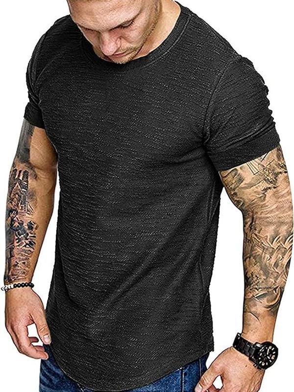 COOFANDY Men Muscle Workout T Shirt Gym Bodybuilding Short Sleeve Hipster Tee Top