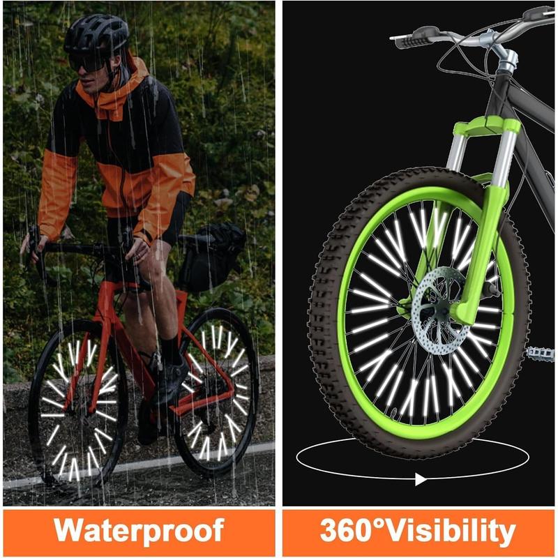 Bicycle Spoke Reflector, 36pcs set 360° Visibility Reflector for Night Riding, Waterproof Cycling Accessories, Bicycle Reflectors, Bicycle Accessories