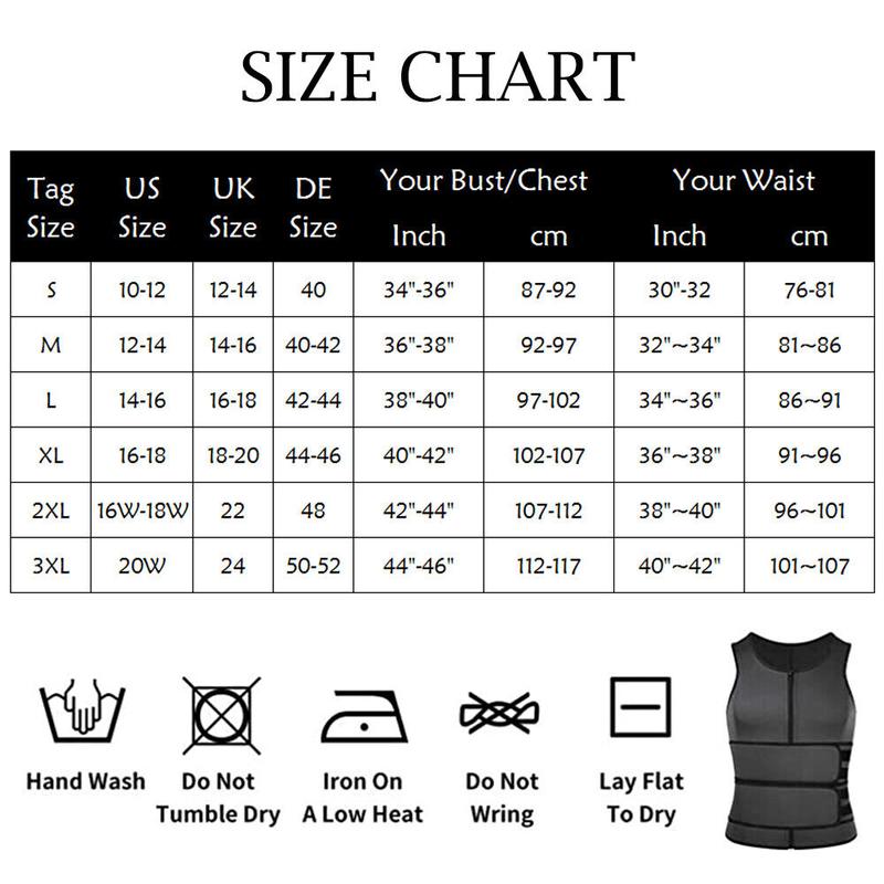 Men's Zipper Sauna Sweat Vest Waist Trainer Sports Tanks Top For Workout Excecise Sportswear Body Shaper