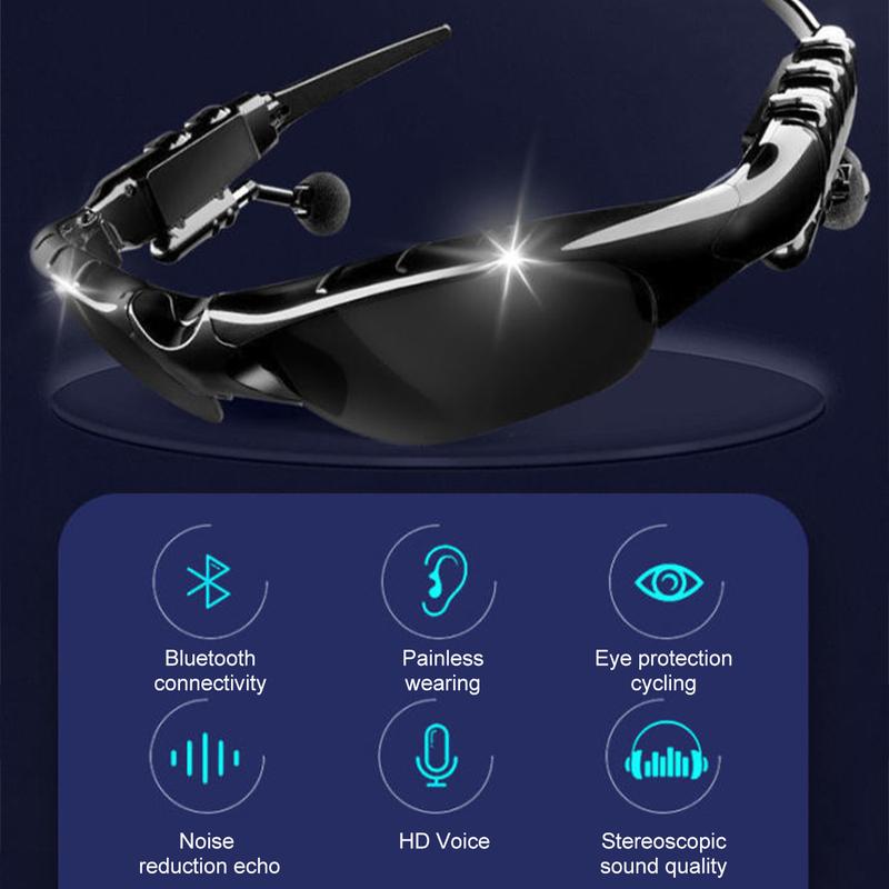 Smart Sport Sunglasses 5.0: Enhanced UV Protection, Wireless Bluetooth Handsfree Handset Compatible with iPhone Samsung and Smart Phones PC Tablets