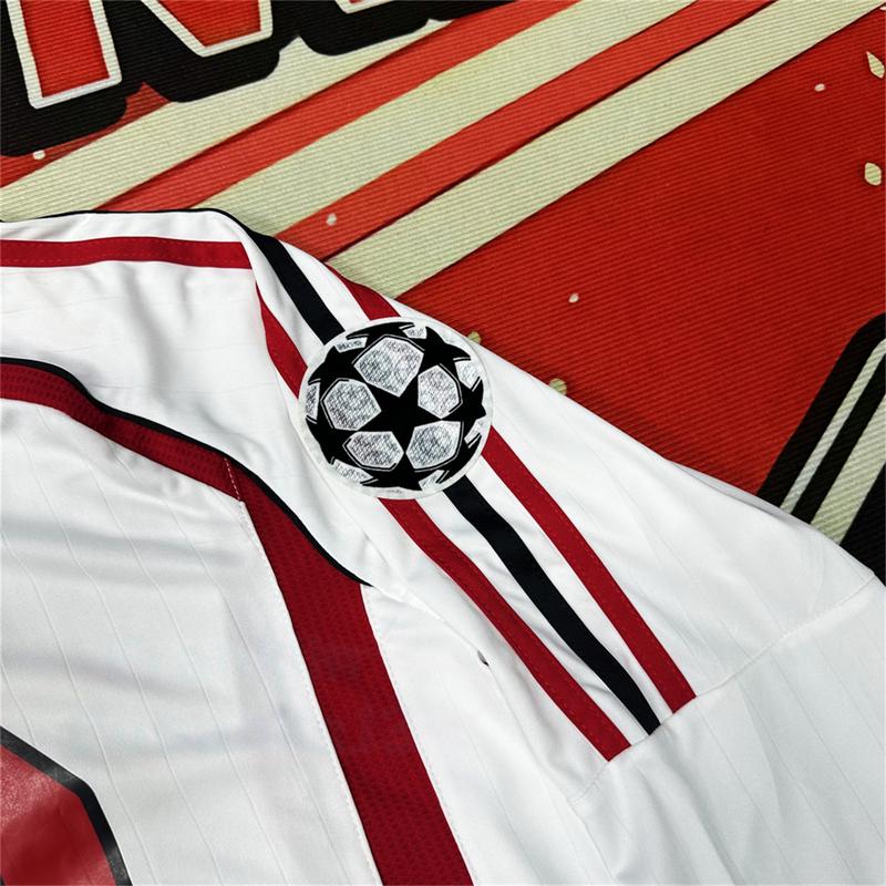 AC Soccer Jersey Fans Version Home kit Kaka #22 White Red Long Sleeves