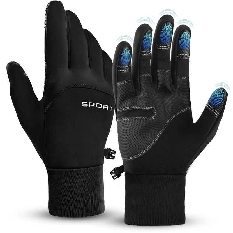 Cycling Gloves for Men Winter Cold Weather, Windproof Winter Gloves for Men, Waterproof Touch Screen Anti-Slip Warm Gloves Liners for Cycling Biking Walking Sporting Driving,Christmas gift