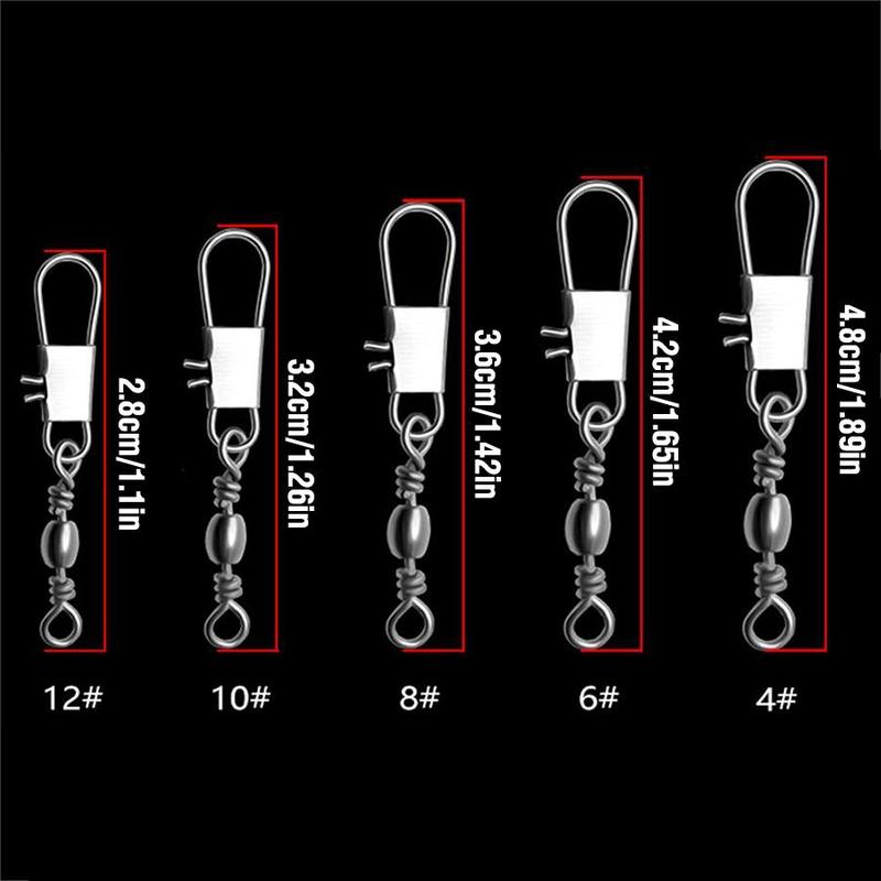 Fishing Barrel Swivel Snap, 50pcs set Fishing Swivel Snap Connector, Outdoor Fishing Accessories