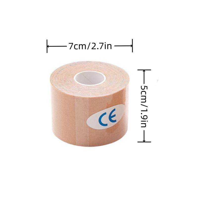 Elastic Sports Tape (1 Roll), Waterproof Breathable Kinesiology Tape, Adhesive Body Muscle Tape for Knee Ankle Back Shoulder