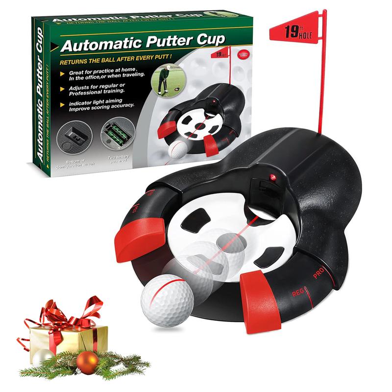 Golf Putter Training Aids, Automatic Return Machine with Laser Putting Practice, Indoor Golf Putting Aids, Golf Gifts for Him.