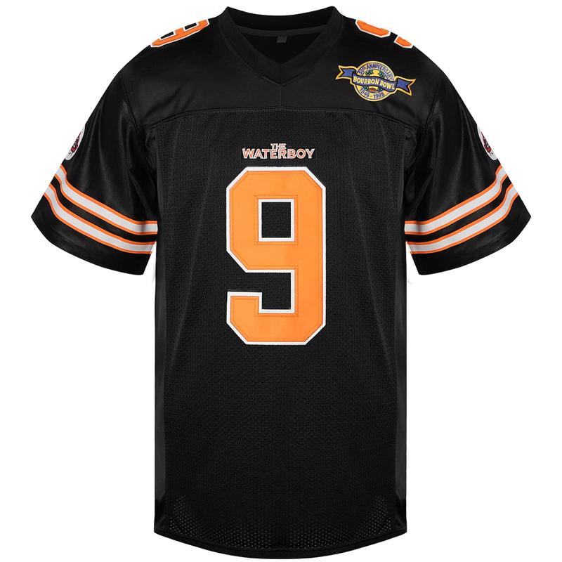 Bobby Boucher #9 The Waterboy Adam Sandler Movie Mud Dogs Bourbon Bowl 50th Anniversary Movie Football Jersey