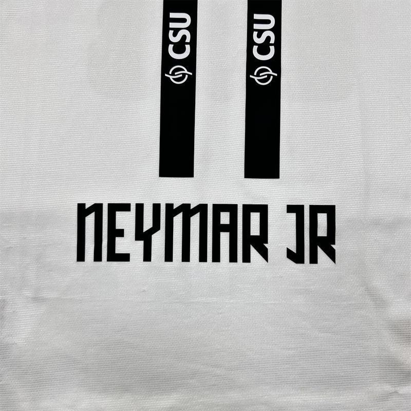 NIKE 11 12 Santos FC Home Short Sleeve Jersey NO.11 Neymar JR Retro Soccer Jersey White Fans Version