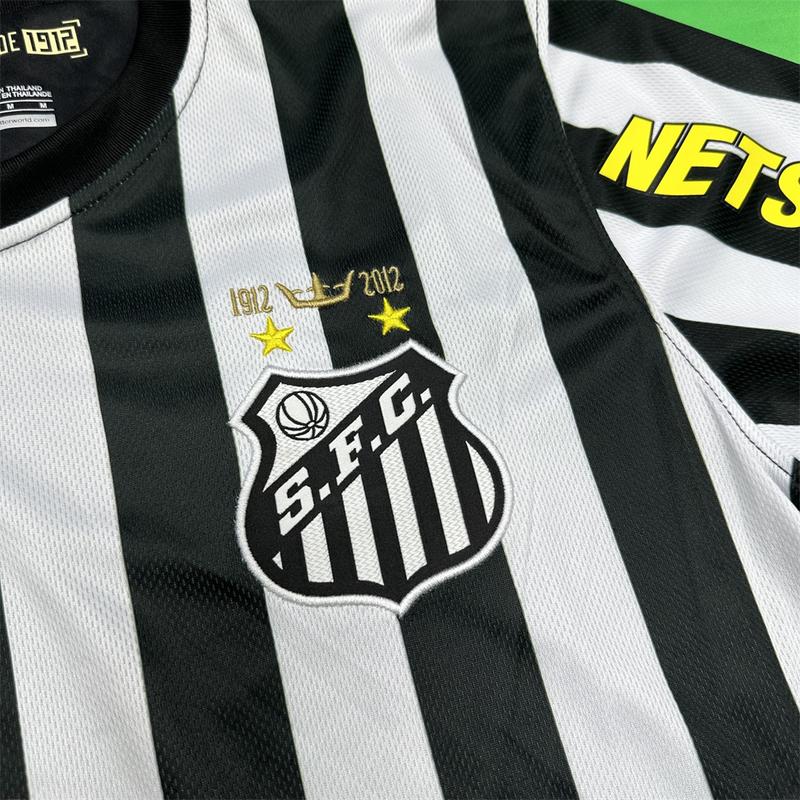 Nike 11-12 Barclays Premier League Santos Home No. 11 Neymar Short Sleeve Vintage Soccer Jersey