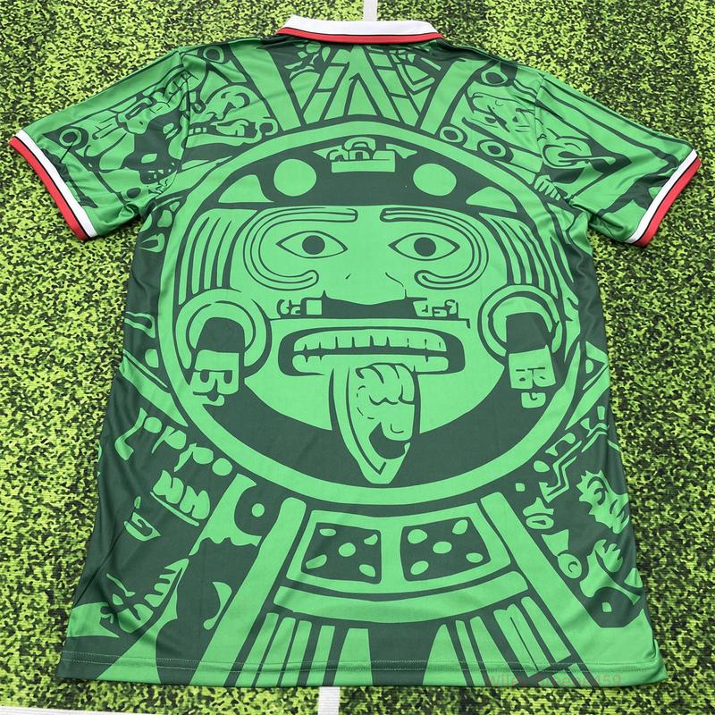 1998 World Cup Mexico National Team Home Short Sleeve Retro Soccer Jersey Greener