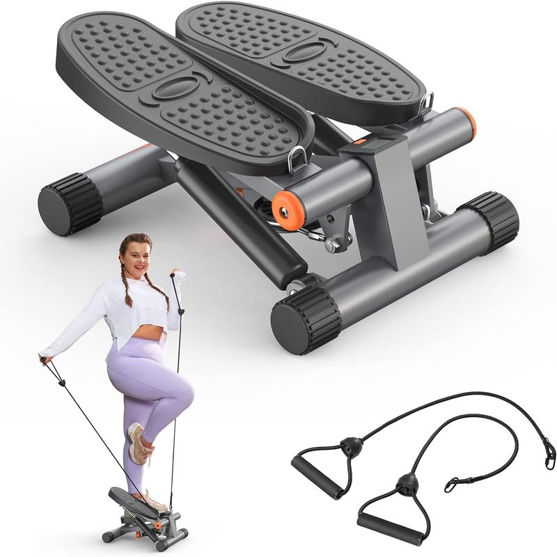 Niceday Steppers for Exercise, Space-saving Stair Stepper with Resistance Bands, Mini Stepper for Home And Office Use with 300LBS Loading Capacity, Hydraulic Fitness Stepper with LCD Monitor