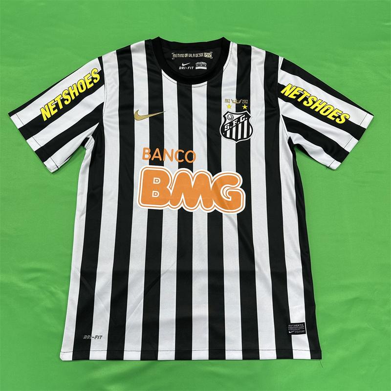 Nike 11-12 Barclays Premier League Santos Home No. 11 Neymar Short Sleeve Vintage Soccer Jersey