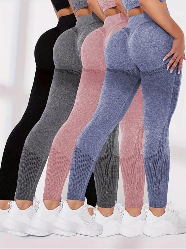 Women's High Waist Sports Leggings, Casual Comfy Breathable Seamless Skinny Pants for Gym Workout Running, Yoga Pants, Ladies Sportswear for All Seasons, Fall Outfits 2024