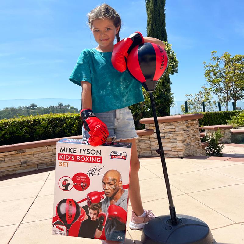 Mike Tyson Kids Punching Bag for Kids Boxing Set with Boxing Gloves, Boxing Bag with Stand, Boxing Equipment for Children