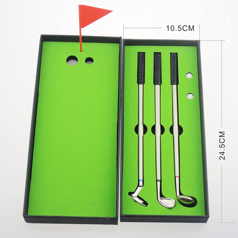 CRESTGOLF Golf Pen Set,Golf Pen Gift Set, Golf Gifts for Men Women,Golf Clubs Gift Set (green) 3 pcs with for Father's Day, Valentine's Day, Business, Christmas