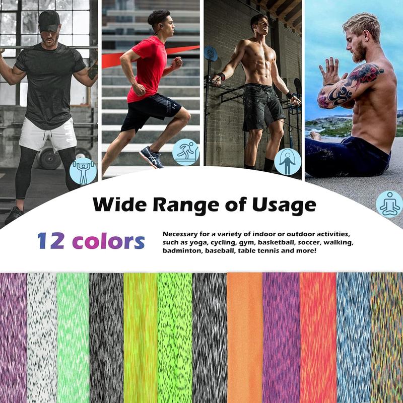 Father's Day gift 5 Pack Sports Headband for Men, Breathable Mesh Design, Reused & Washed Mens Headband Sweat Bands for Running Yoga Fitness Workout