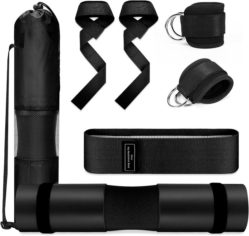 Gym Barbell Pad Set: Hip Thrusts Pad for Squats Weight Lifting Gym Equipment Accessories