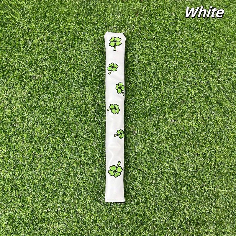 Clover Pattern Golf Pointing Rod Cover, Direction Indicator Rod Cover, PU Leather Positioning Rod Practice Baseball Rod Protective Hat