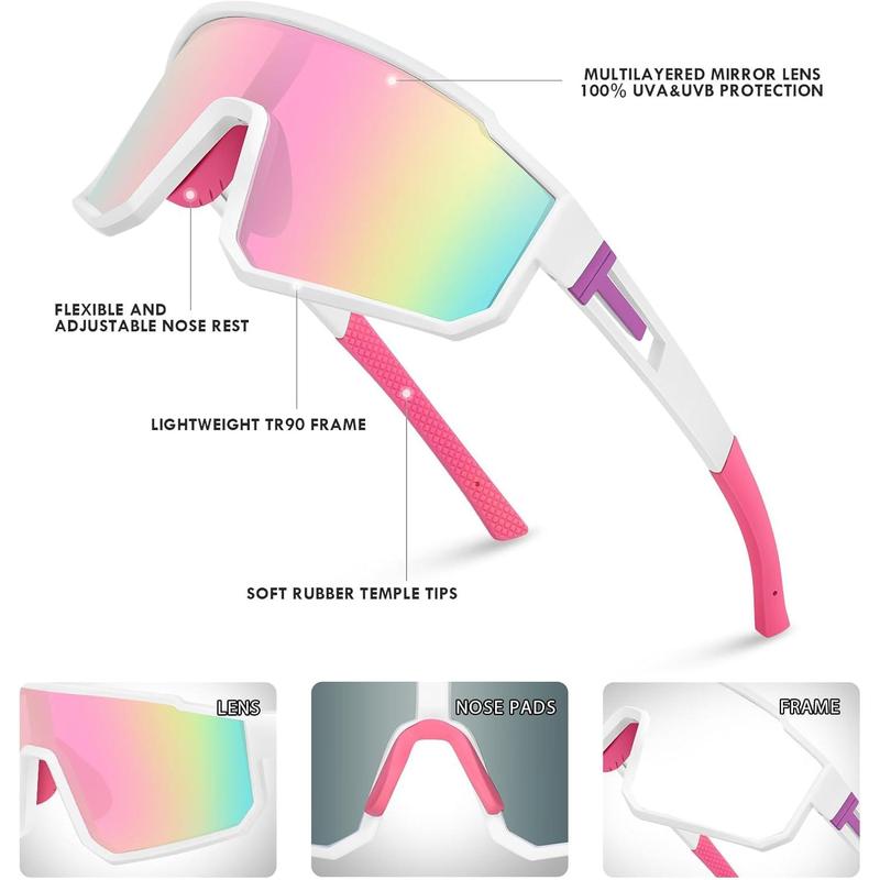 Youth Baseball Sunglasses for Boys Girls Age 8-14 TR90 Frame  Sport Sunglasses for Softball Cycling Baseball Golf