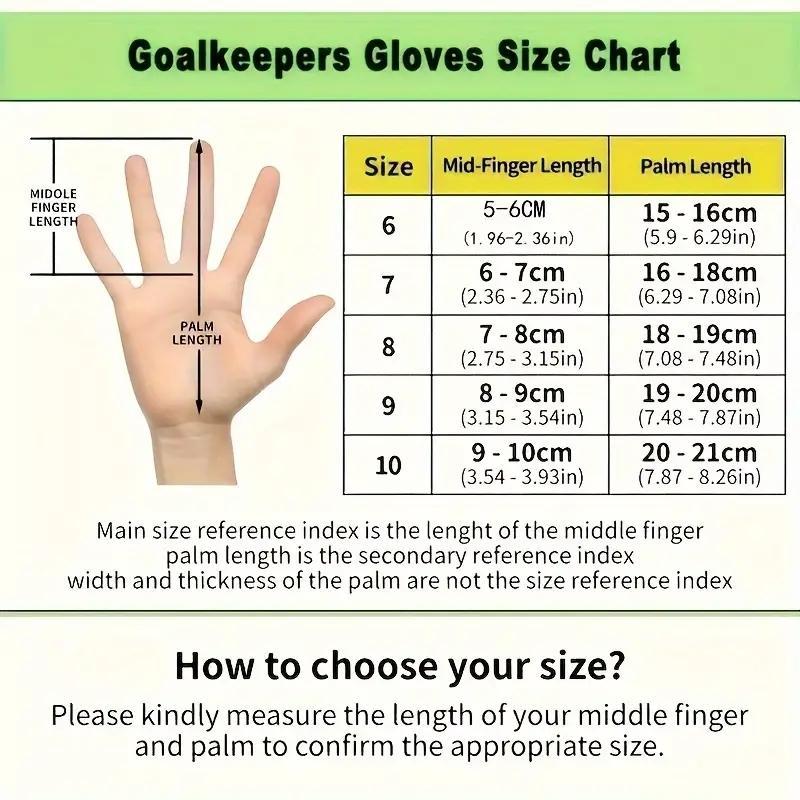 Latex Soccer Goalkeeper Gloves, 1 Pair Comfort Football Accessories Receiving Gloves, Comfortable Breathable Sports Gloves, Gym Essentials, Football Gloves, Football Gear,  Football Equipment