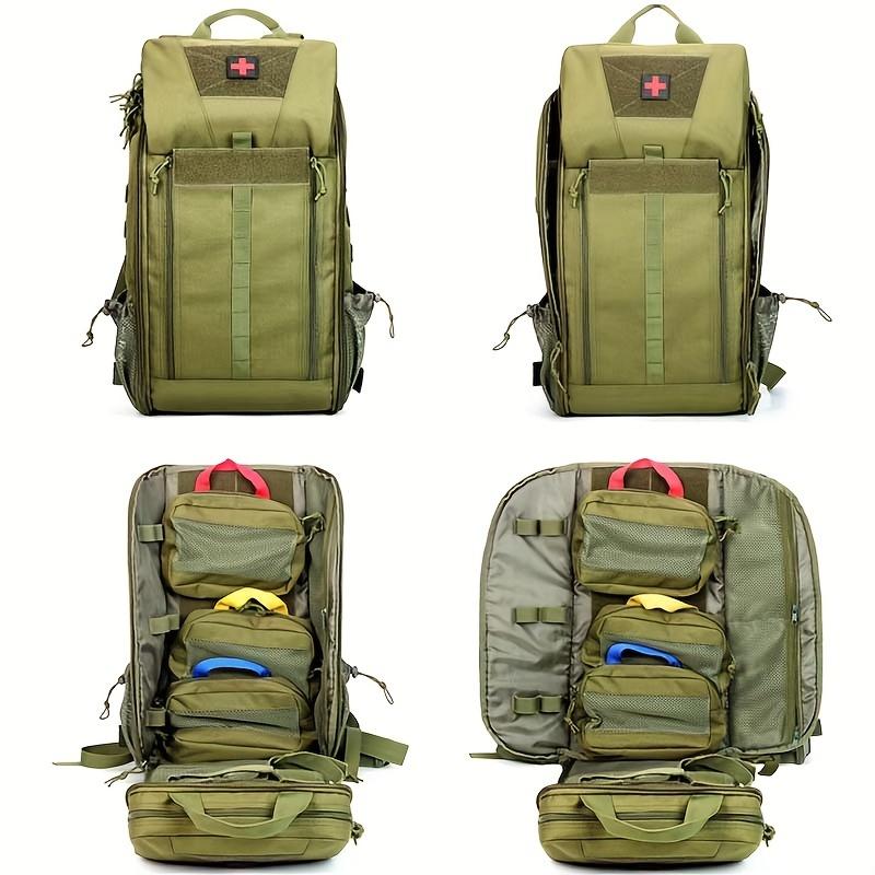 Large Capacity Outdoor Medical Backpack - Tactical Backpacks for Camping and Mountain Emergencies with Multi-Functional Storage and Organization - Durable and Water-Resistant Design for First Aid and Survival Kits