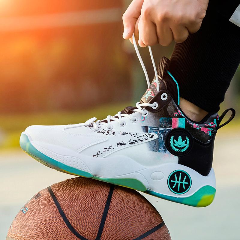 Men's fashionable shock-absorbing basketball shoes, durable non slip sports shoes