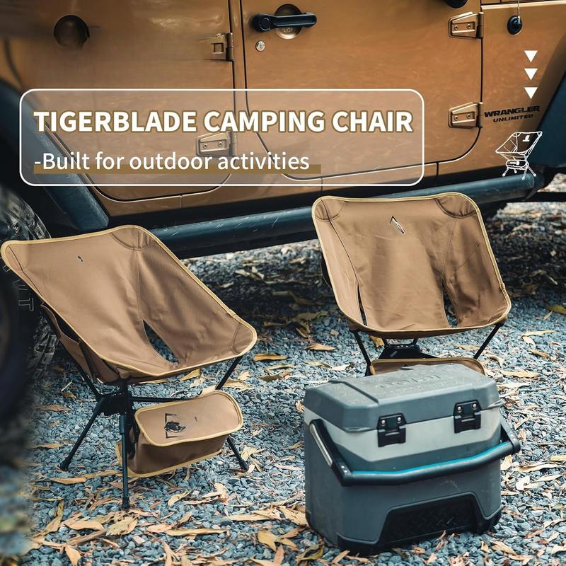 Tigerblade Camping Chair, Lightweight Folding Backpacking Hiking Chair, Compact Portable 330 lbs Capacity