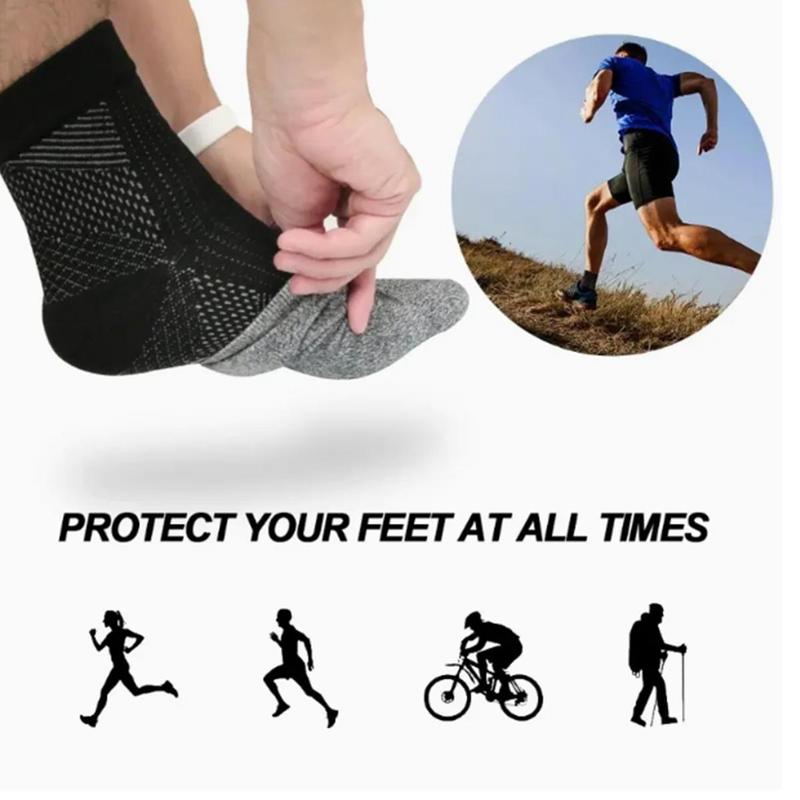 Plantar Fasciitis Compression Socks, 1 Pair Breathable Comfortable Sports Socks, Open Toe Design Socks for Men & Women, Foot Support Sports Protective Gear