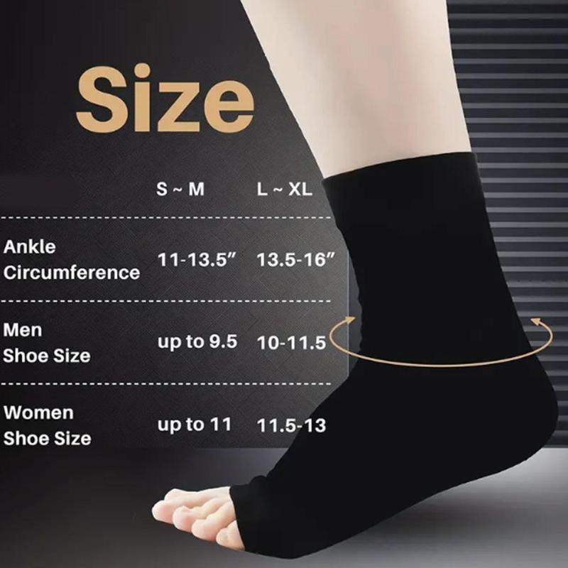 Plantar Fasciitis Compression Socks, 1 Pair Breathable Comfortable Sports Socks, Open Toe Design Socks for Men & Women, Foot Support Sports Protective Gear