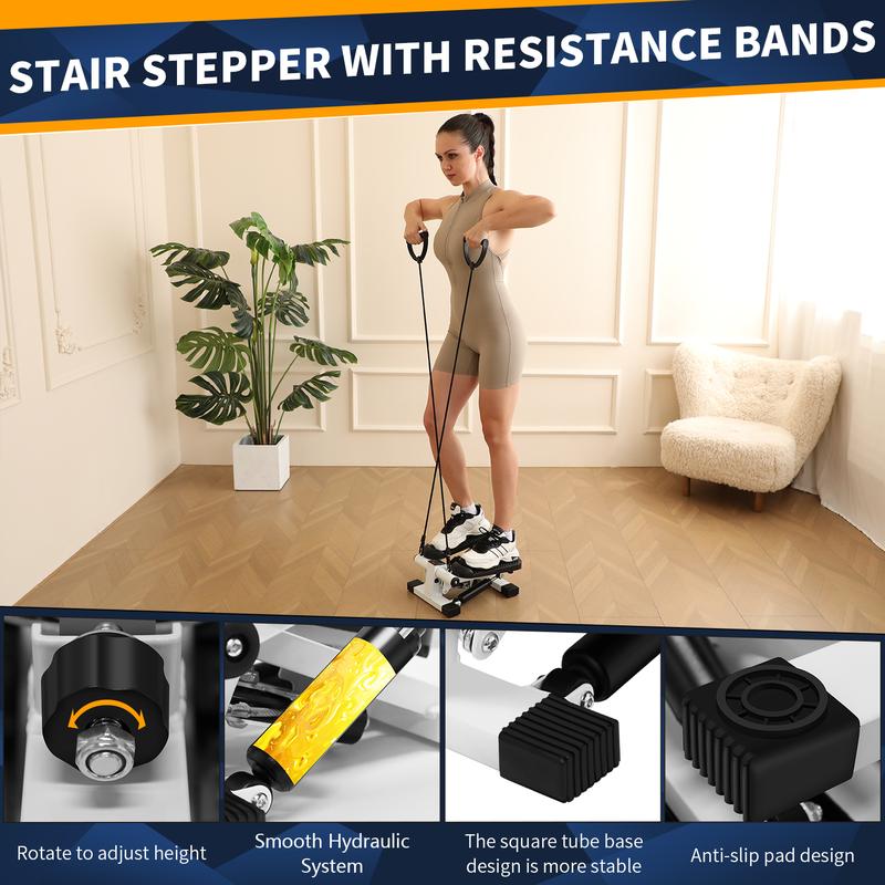 ZenActive Upgraded Version Mini Stepper Health & Fitness For Home Exercise   Step Cardio Equipment with Digital Monitor