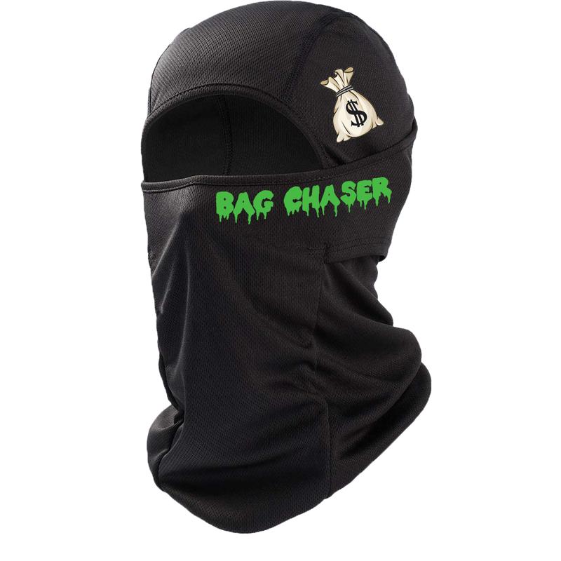 Bag Chaser Balaclava Ski Mask for Hustlers, Full Graphic with Drippy Words, One Size Fits Most