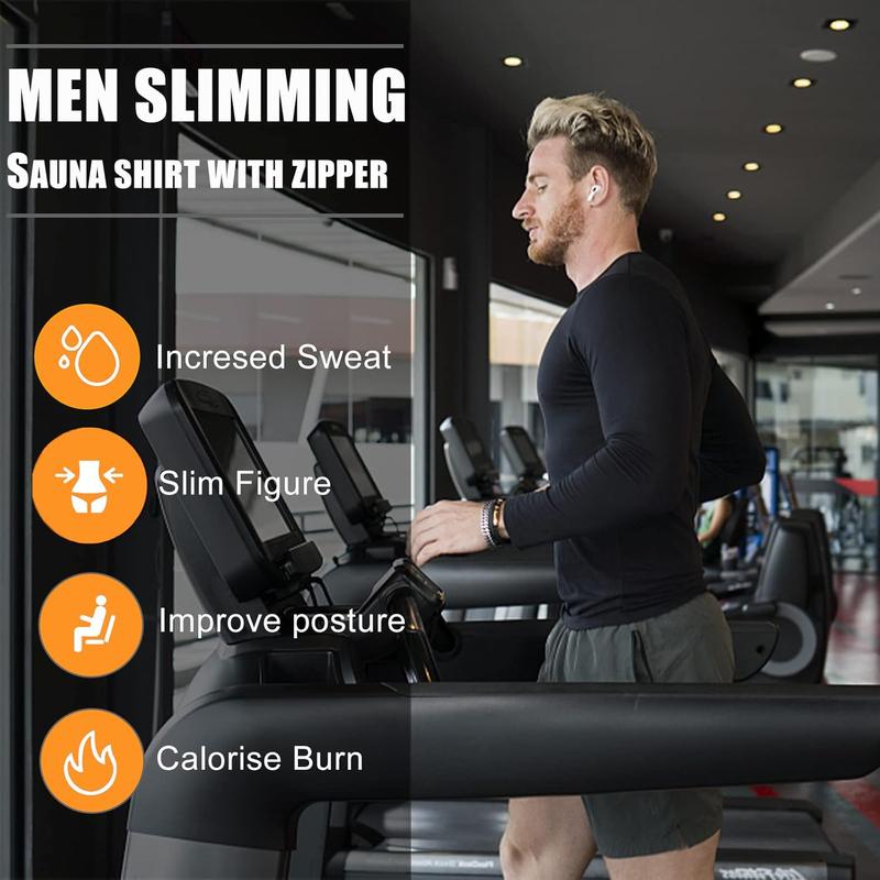 Sauna Shirt for Men  Suit long Sleeve Compression T-Shirt   Shaper Shirts for Workout  Exercise