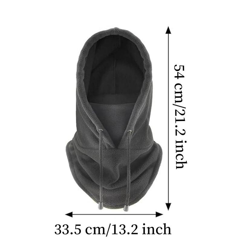 Winter Warm Hood Face Cover Hat Cap Scarf, 1 Count Wind-resistant Fleece Hood, Outdoor Sports Hat for Men and Women