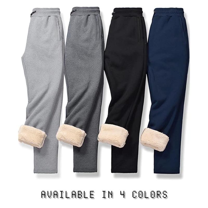 MAGCOMSEN Men's Winter Fleece Pants Sherpa Lined Sweatpants Thicken Warm Athletic Pants Sports Jogger Pants