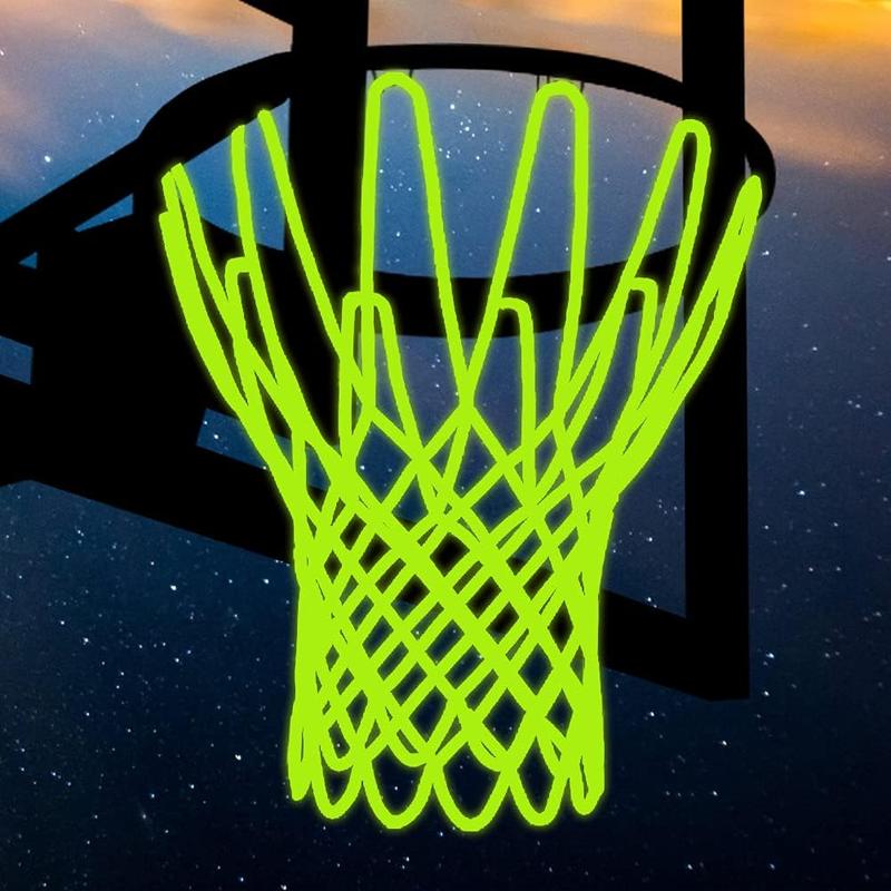 Glow Basketball Net, Nightlight Basketball Net Luminous Outdoor Portable Sun   Nylon