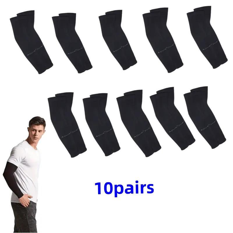 Disposable Arm Sleeves, 10 Pairs High Elasticity Arm Sleeves, UV Protection Cooling Arm Sleeves For Cycling, Golf, Running & Driving