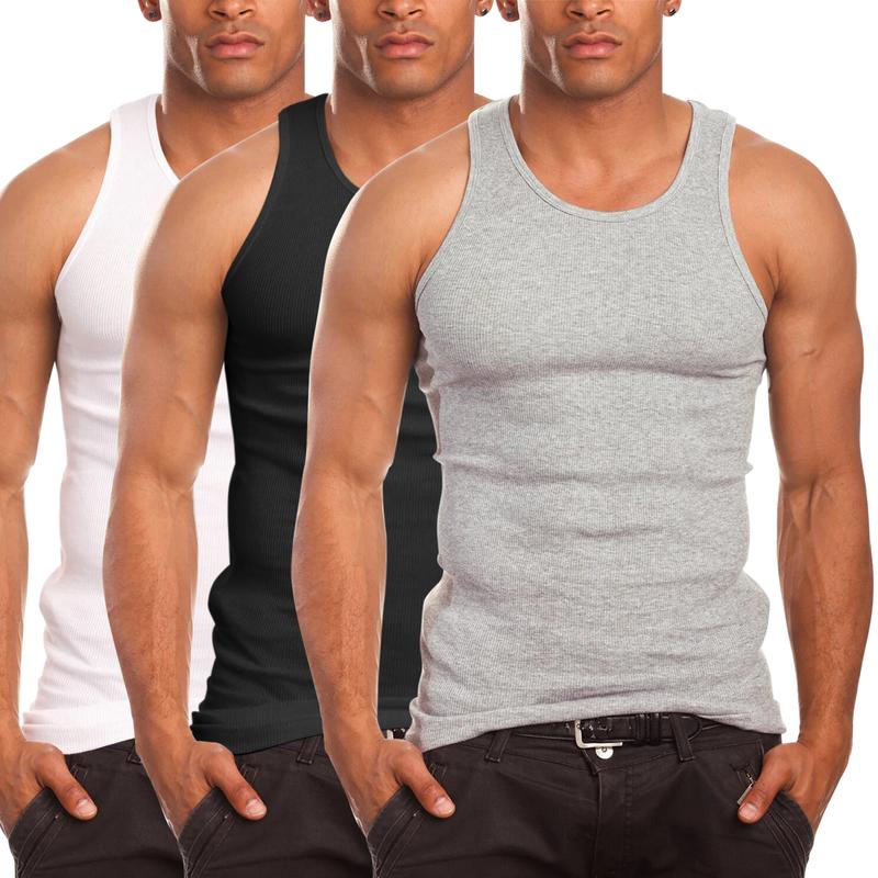 PRO 5 Men's A-Shirt Muscle Tank Top,Gym Work Out,  3 PACK