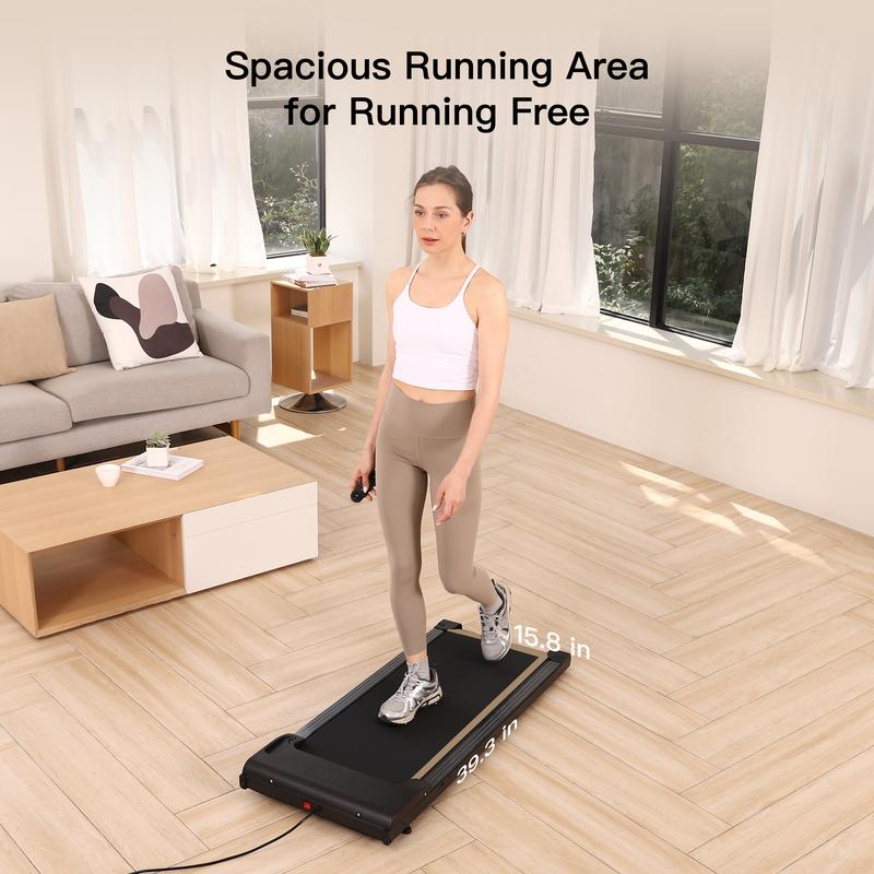 Lichico Yrun Compact 2-in-1 Under Desk Treadmill,Portable Folding Electric Walking Treadmill with 2.5-3.0HP Brushless Motor,Spacious Running Area,Ideal for Home and Office Use