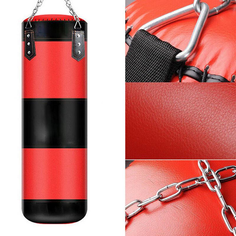 Punching Bag for Adults Kids, 4FT Oxford Heavy Boxing Bag Set, Punching Bag with Boxing Gloves, Chains, Hand Wraps, Suitable X‘mas Gift for MMA Karate Kickboxing Boxing - Unfilled