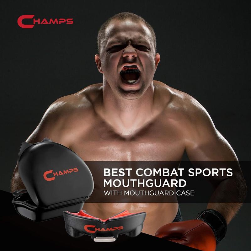 Champs Breathable Mouthguard for Boxing, Jiu Jitsu, MMA, Muay Thai, Sports, and Wrestling. Easy Fit Boxing Mouthguard Super Tough MMA Mouthguard. Combat Sports Mouthpiece Champs MMA