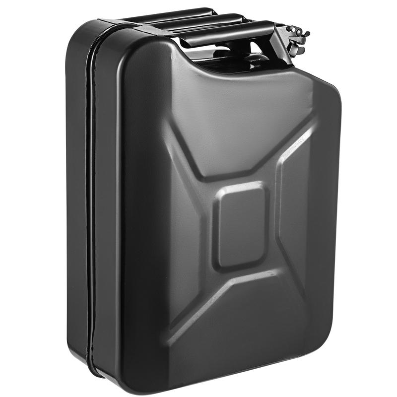 VEVOR Jerry Fuel Can, 5.3 Gallon   20 L Portable Jerry Gas Can with Flexible Spout System, Rustproof ＆ Heat-resistant Steel Fuel Tank for Cars Trucks Equipment, Black