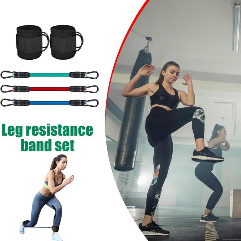 Ankle Resistance Band Set, 6 Counts set Leg Strength Trainer, Leg & Hip Training Equipment for Home Gym Workout, Suitable for Exercise Leg and Hip Training