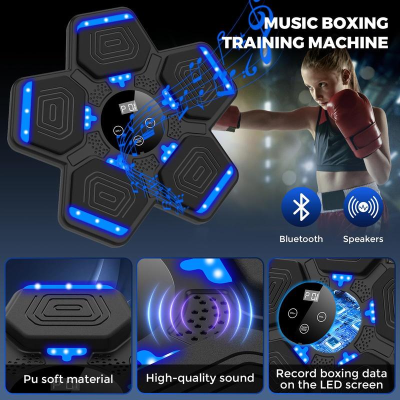 Musical Boxing Machine, Smart Musical Boxing Trainer with Boxing Gloves, Electronic Boxing Target for Home, Indoor and Gym Professional Boxing Training