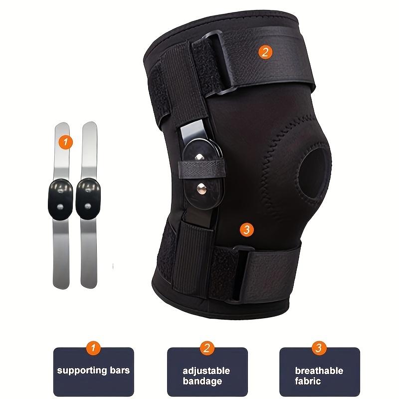 1pc Knee Brace With Steel Plate Support, Double-strap Knee Joint Protector For Rehabilitation, Leg Protector, Prevent Joint Movement! Order A Size Up!