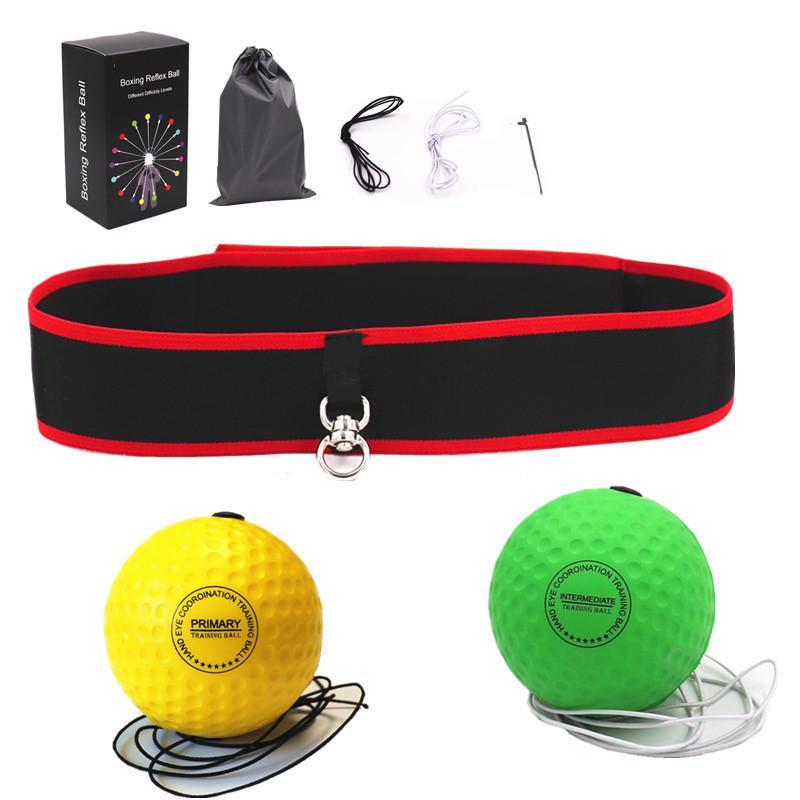 Boxing Reflex Ball Set with Storage Bag, 1 Set Boxing Reaction Ball & Headband Set, Improve Reaction Speed and Hand Eye Coordination Training Boxing Equipment for Home