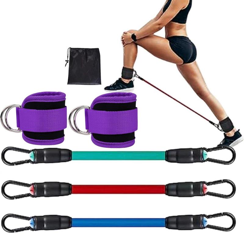 Ankle Resistance Band Set, 6 Counts set Leg Strength Trainer, Leg & Hip Training Equipment for Home Gym Workout, Suitable for Exercise Leg and Hip Training